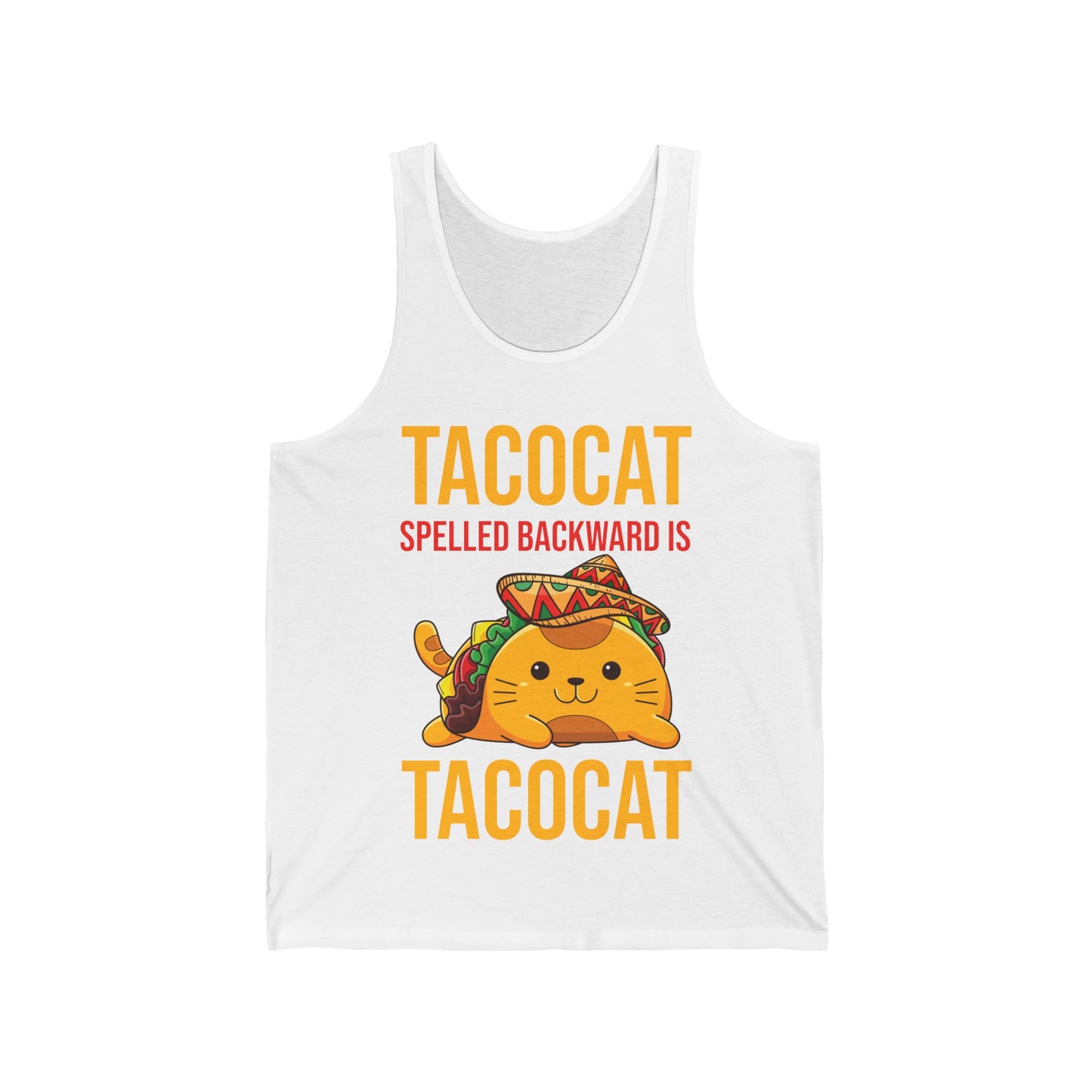 Funny Tacocat Spelled Backwards is Tacocat Cat Food Foodie Tank Tops