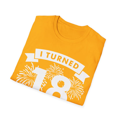 Funny I Turned 18 In 2026 18th Birthday Party Gift T-Shirt For Men Women