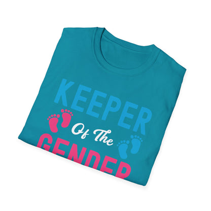 Womens Keeper Of The Gender Pink or Blue Auntie Loves You T-Shirt