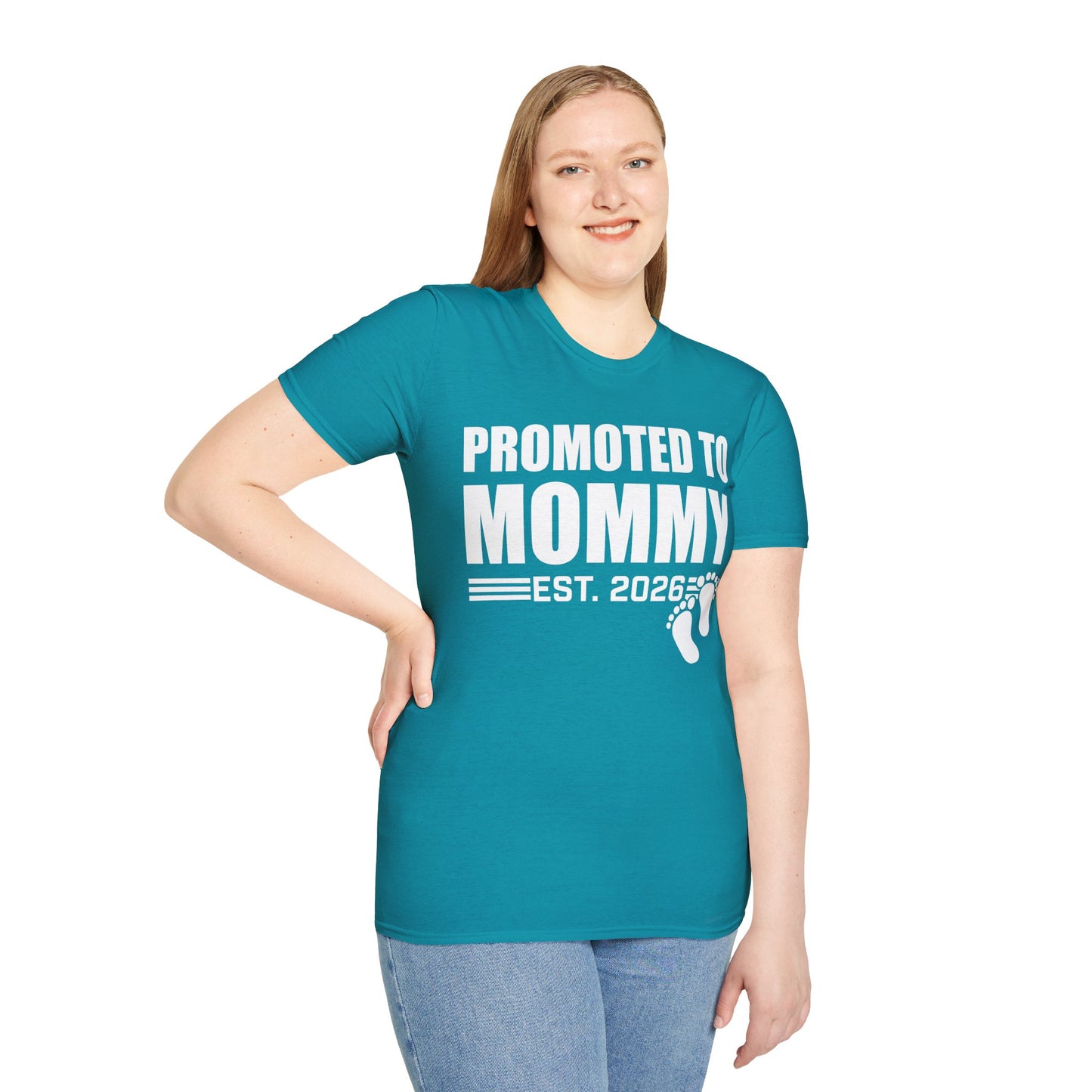 Promoted To Mommy 2026 Pregnancy Announcement Mothers Day Mom To Be T-shirt