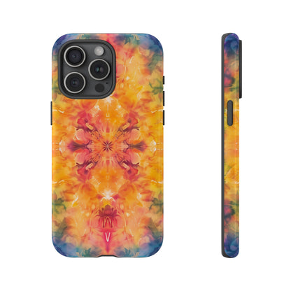 Tie-Dye Dream Pattern iPhone 13 14 15 16 Pro Max Plus Case Wireless Charging Compatible Tough Cases Protection, Magnetic Phone Case for iPhone Classic Series