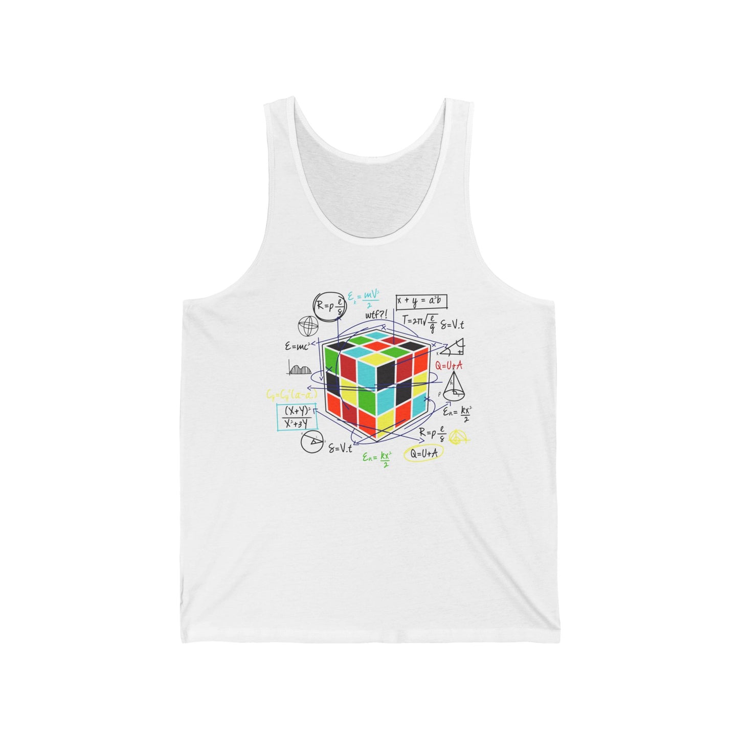 Melting Cube Speed Cubing Math Vintage Puzzle Youth Gifts Tank Top