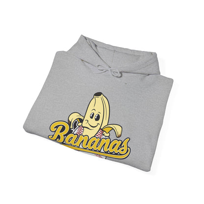 Funny Let's Go Bananas Baseball Hoodie For Baseball Lovers Men Women Hoodie