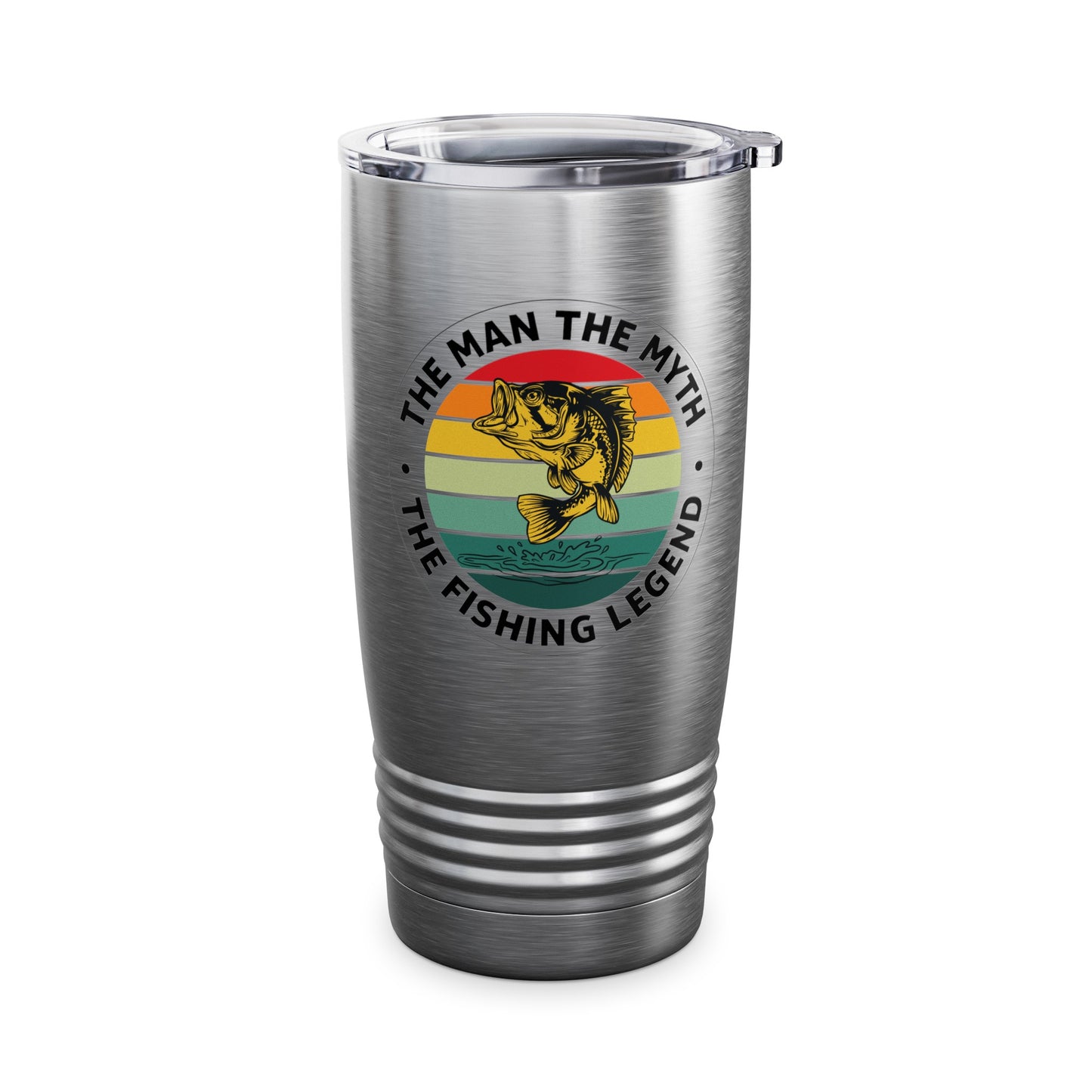 Mens Dad Man The Myth The Fishing Legend Fisherman Vintage Bass Fishing Tumbler