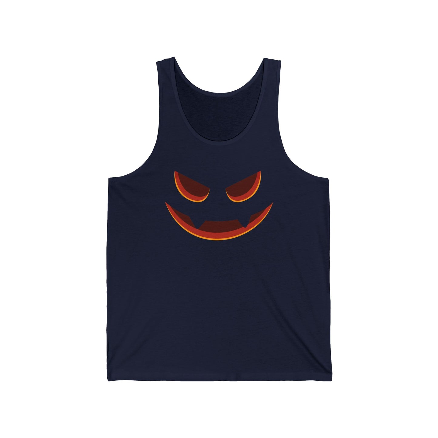 Funny Pumpkin Scary Smile Halloween Costume Tank Top Men Women