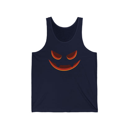 Funny Pumpkin Scary Smile Halloween Costume Tank Top Men Women