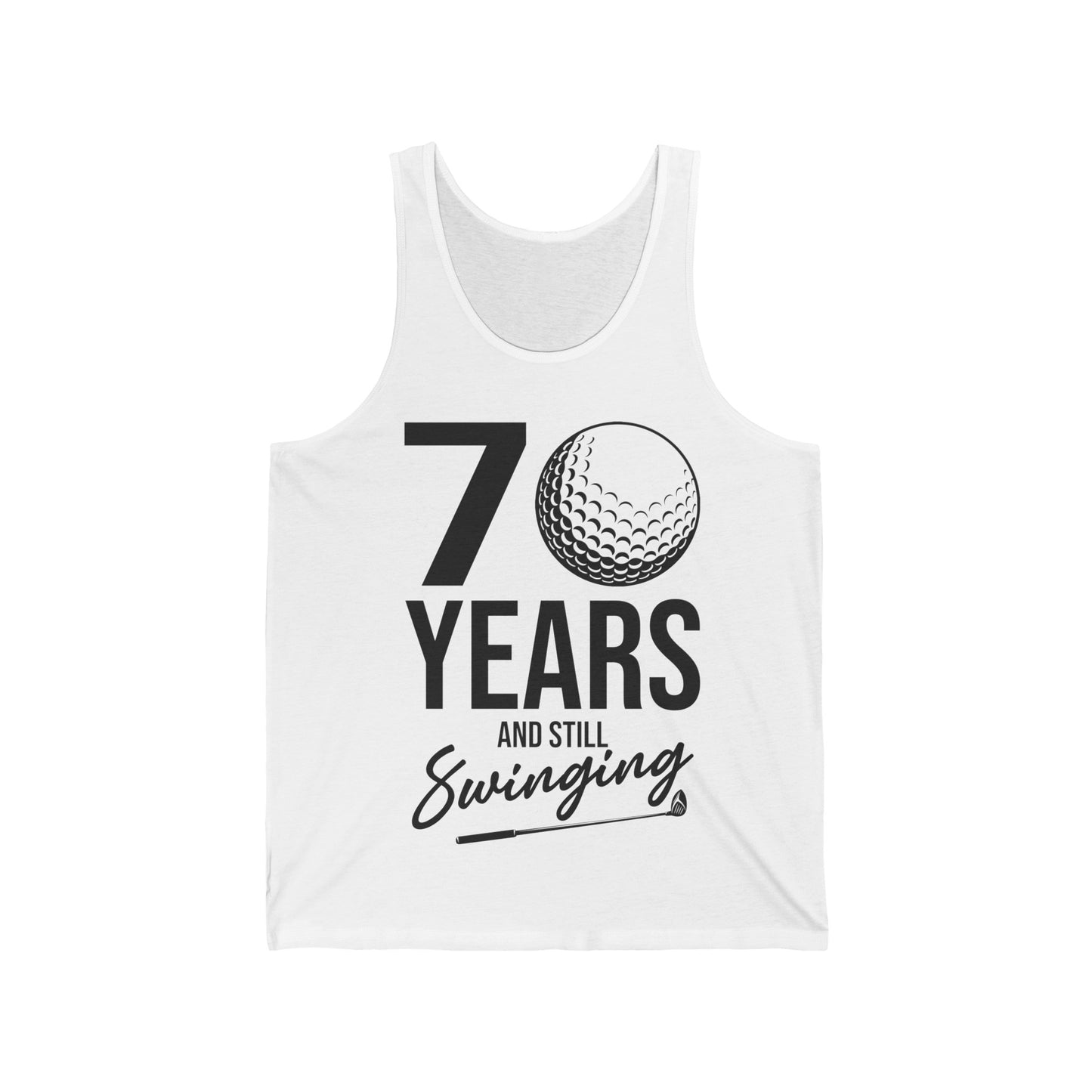 70 Years And Still Swinging 70th Birthday Funny Golf Club Tank Top