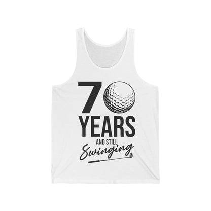 70 Years And Still Swinging 70th Birthday Funny Golf Club Tank Top