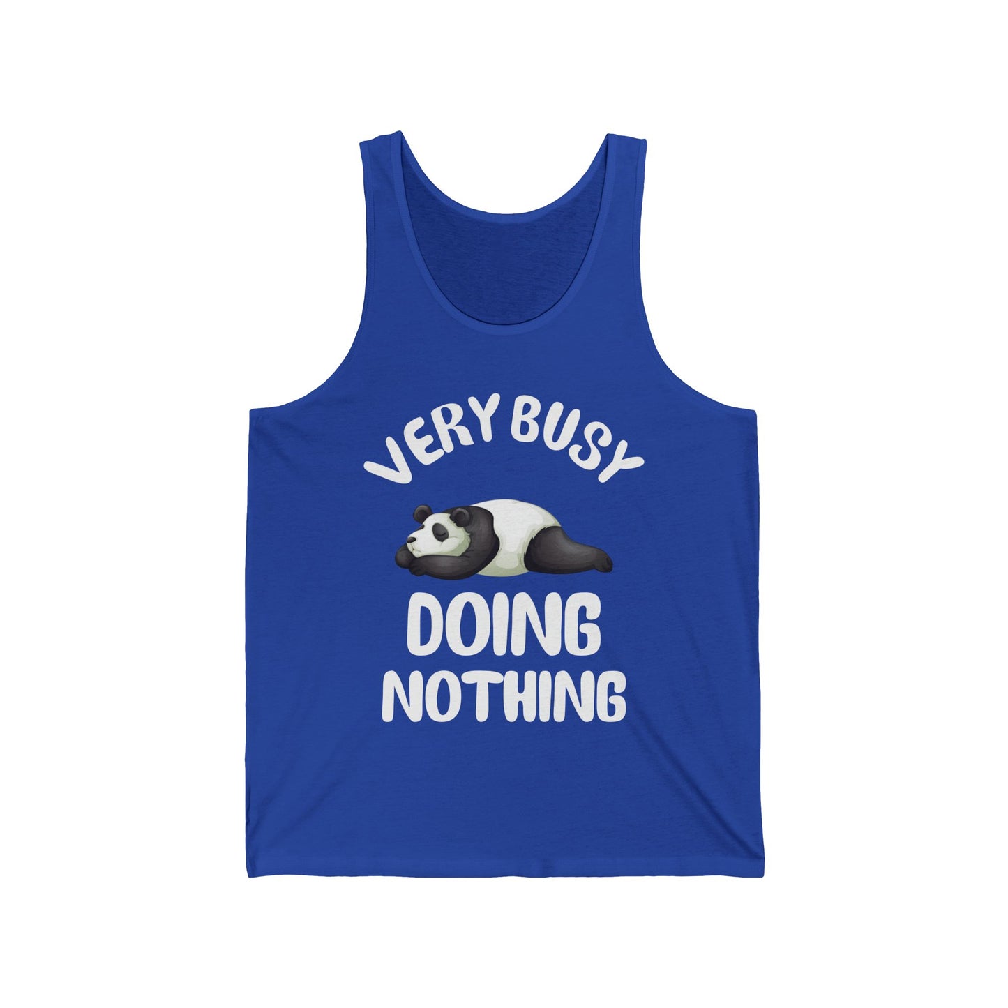 Funny Very Busy Doing Nothing Lazy Tank Top Novelty Gift Men Women