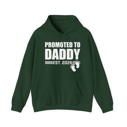 Mens Promoted To Daddy 2026 Pregnancy Announcement Gift Hoodie