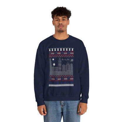 I Love Georgia Christmas Santa, Reindeer Funny Ugly Christmas Jumper Sweatshirt