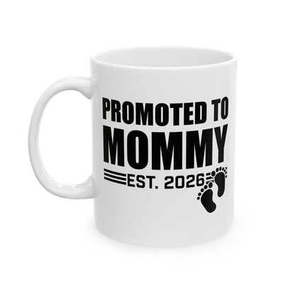 Promoted To Mommy 2026 Pregnancy Announcement Mothers Day Mom To Be Coffee Mug