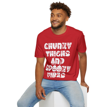 Funny Chunky Thighs and Spooky Vibes Halloween Women's T-Shirt