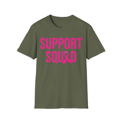 Support Squad Breast Cancer Warrior Awareness October Pink T-Shirt