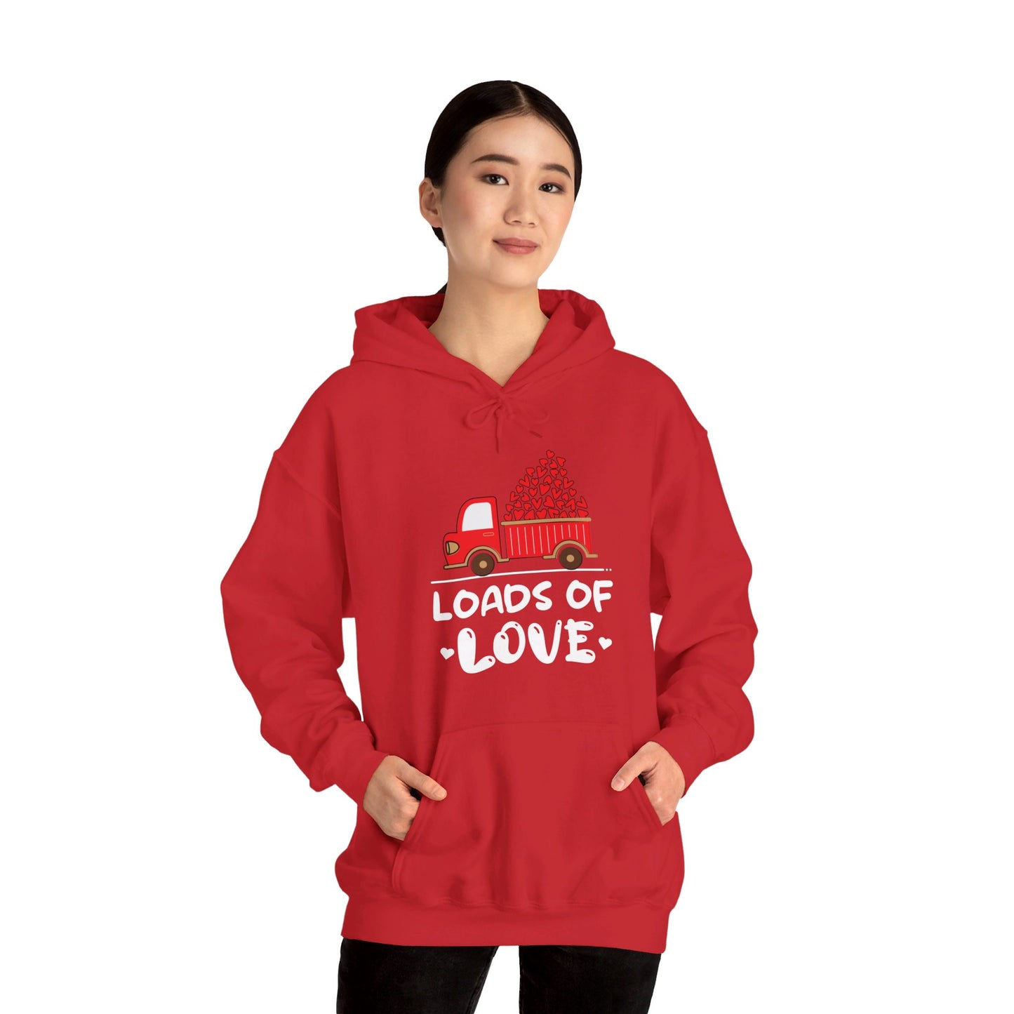 Funny Loads of Love Tractor Cute Valentines Day Truck Hoodie