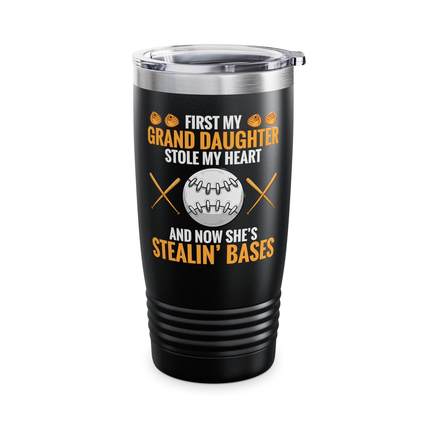 My Granddaughter Plays Softball Baseball Funny Grandparent Tumbler For Men Women Tumbler