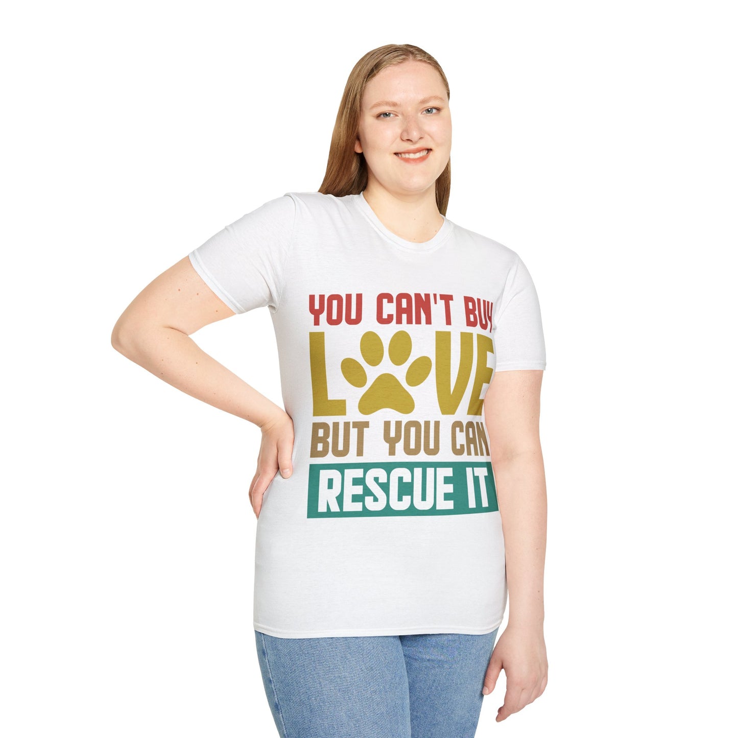 Animal Lover Gift You Cant Buy Love But You Can Rescue It Pet Adoption T. shirt