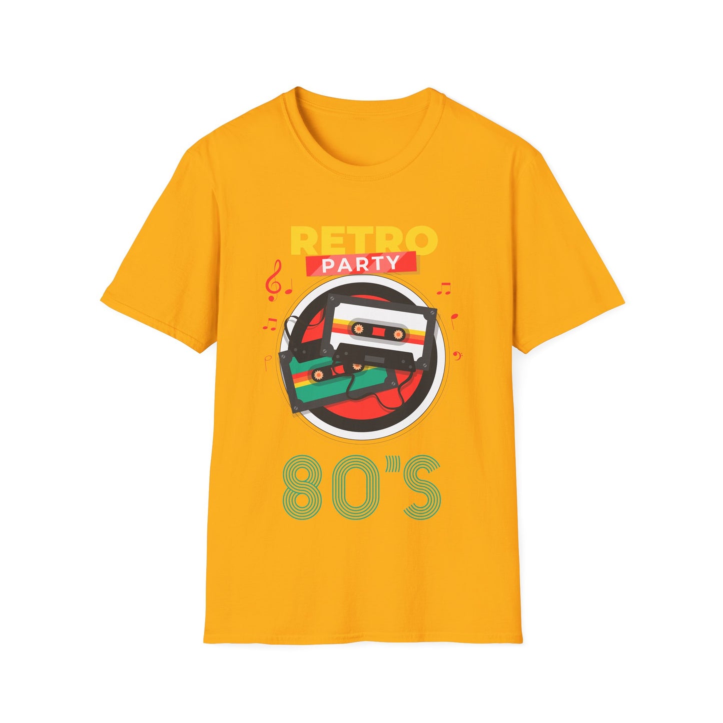 Retro Party 80's Funny Cassette Tape Vintage T-Shirt for Men Women