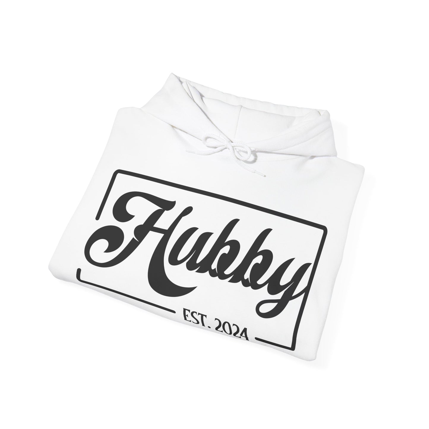 Hubby Est 2024 Just Married Honeymoon Wedding Couples Hoodie For Men Hoodie