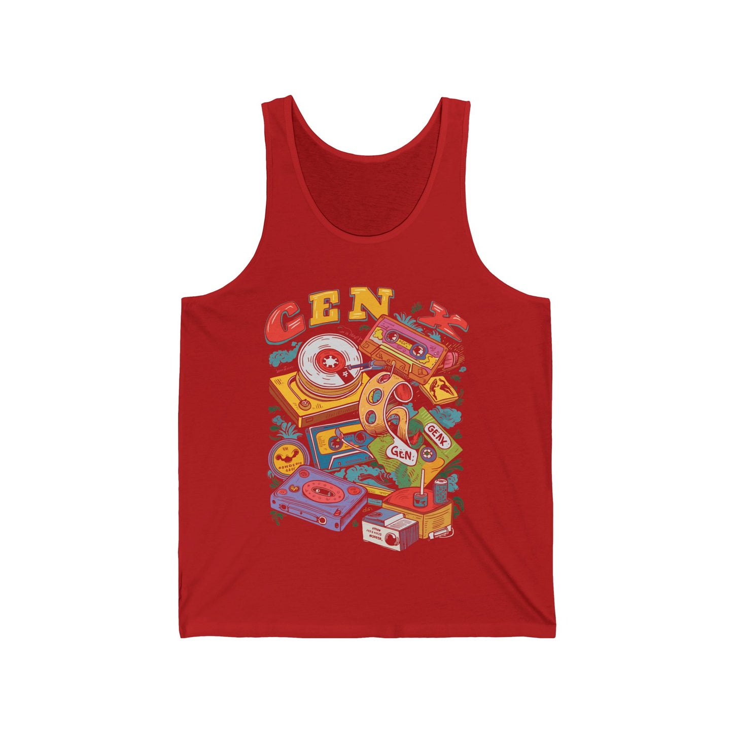 Gen x 60s 70s 80s Rock Cassettes Vintage Mixtape Tank Top For Men Women Tank Top