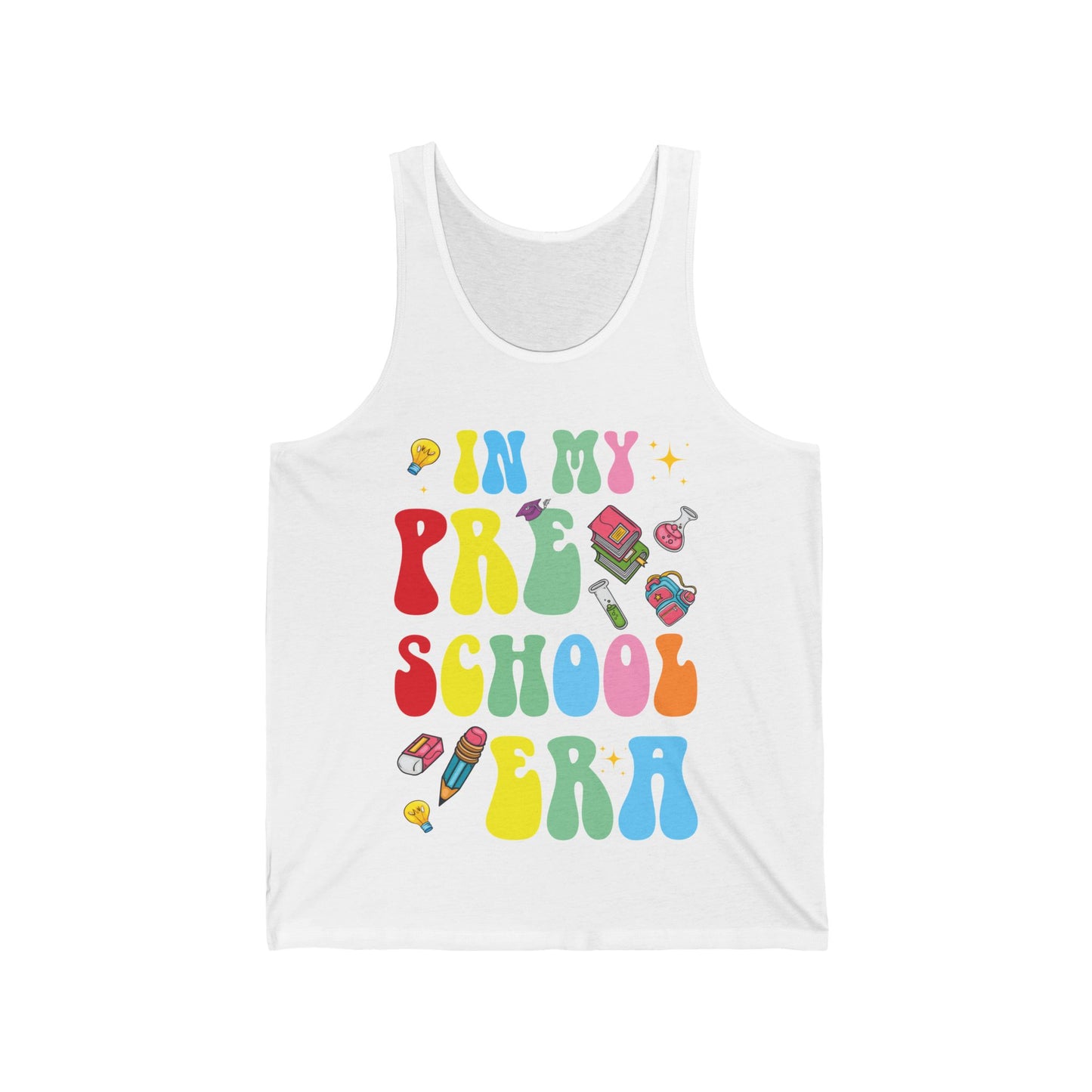 In My Preschool Era Teacher Top Prek Teacher Groovy Retro Funny Tank Top For Men Women