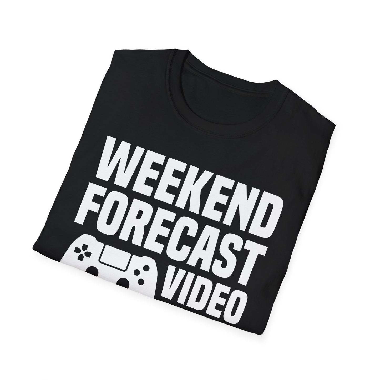 Funny Weekend Forecast Video Games and Pizza Gamer Gaming T-Shirt Men Women
