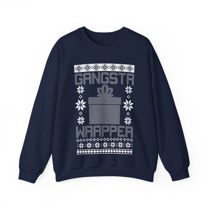 Gangsta Wrapper Funny Ugly Christmas Sweater Women Jumper Sweatshirt