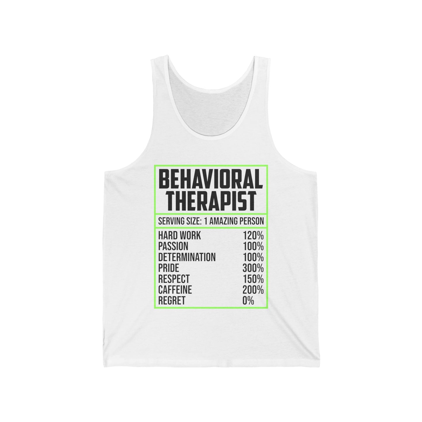 Behavioral Therapist Facts Analyst Behavior Tech SPED Teacher Autism  Tank Top