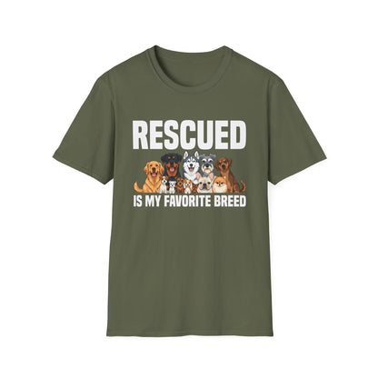 Rescued is My Favorite Breed Animal Rescue T-Shirt