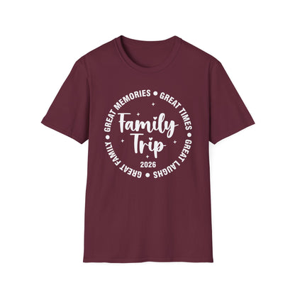 Family Trip Vacation 2026 Matching Summer Group T-Shirt For Men Women