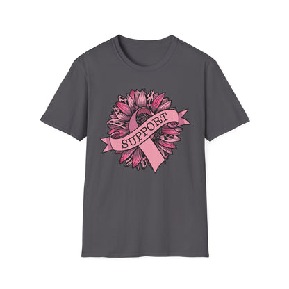 Sunflower Pink Breast Cancer Awareness Women Warrior T-Shirt For Men Women