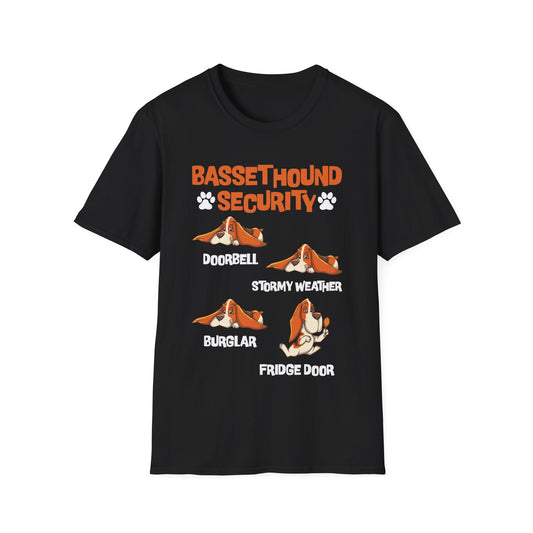 Basset Hound Security Cute Animal Funny Dog Pet Lover Puppy T-Shirt For Men Women T-Shirt