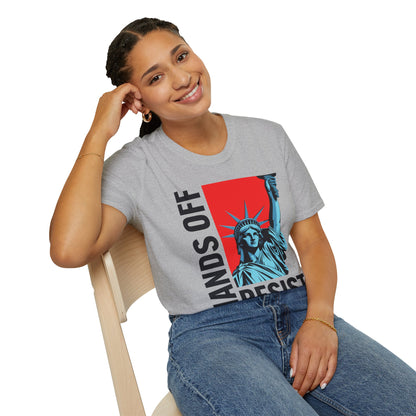 Resist Statue of Liberty Hands Off Resistance Protest T-Shirt For Men Women