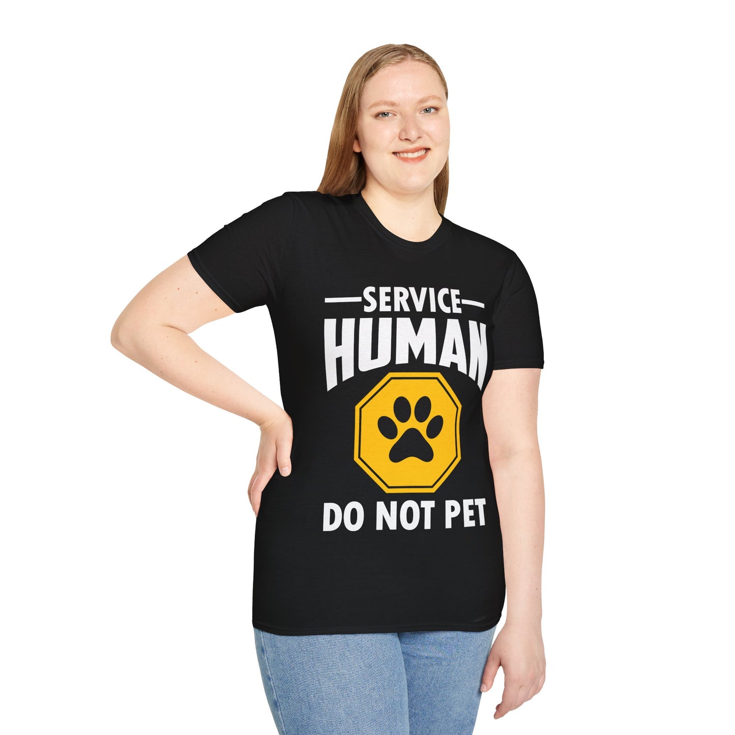 Funny Service Human Do Not Pet Dog Lover T-Shirt Men Women