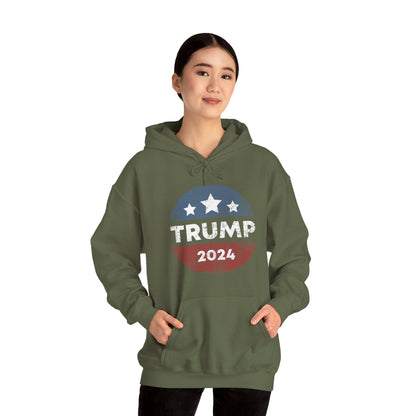 Trump 2024 Retro Campaign Button Re Elect President Trump Hoodie For Men Women Hoodie