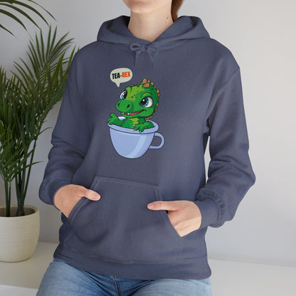 Tea-Rex In A Cup Cute T-Rex Dinosaur Kawaii Coffee Tea Funny Dino Pun Hoodie For Men Women Hoodie