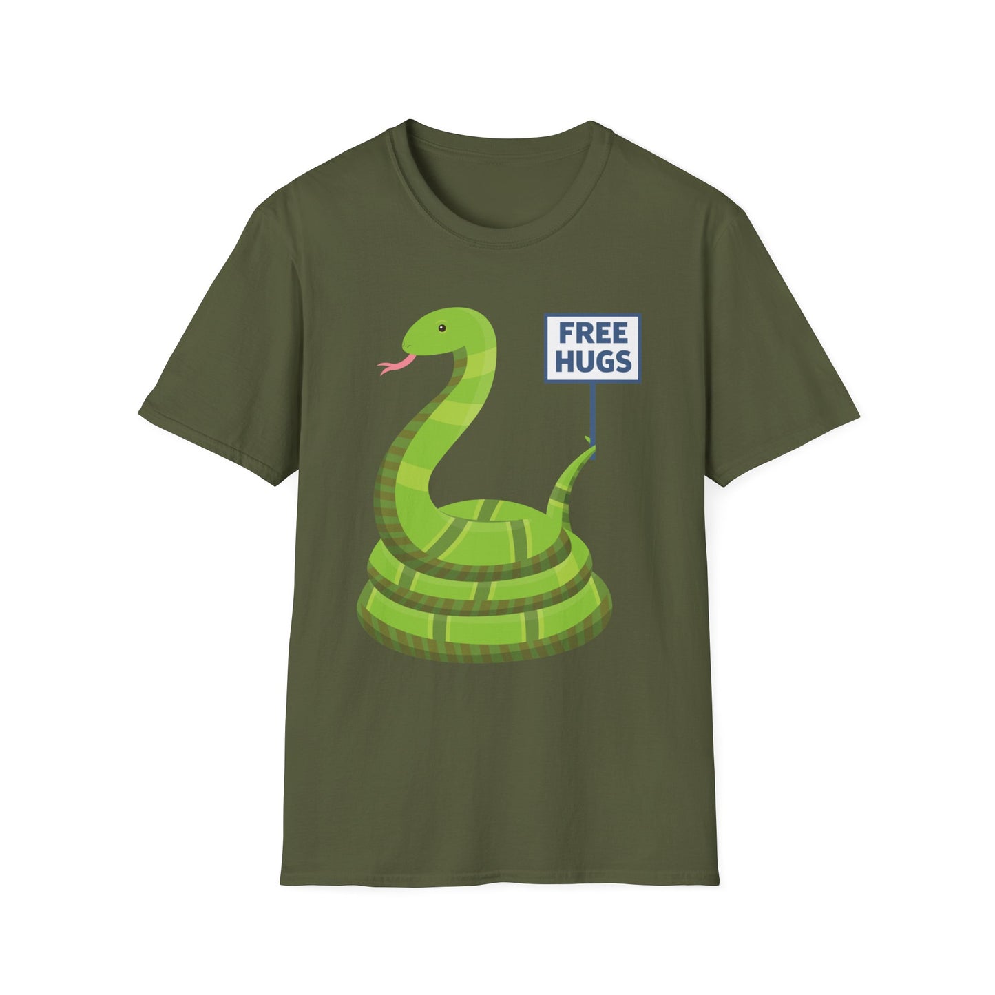 Funny Free Hugsss Cute Snake Hug Lovers Sarcastic  T-Shirt For Men Women Travelers