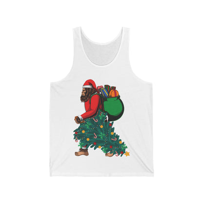 Bigfoot Santa Christmas Tree Lights Gifts Funny Xmas Sasquatch Tank Top For Men Women Tank Top