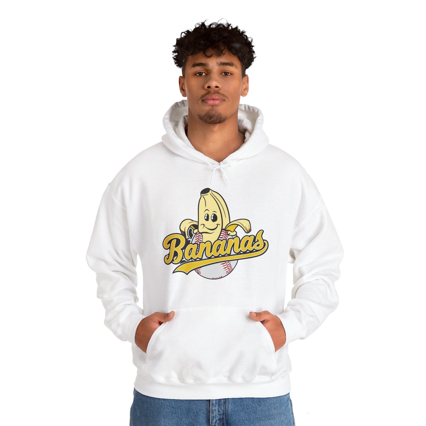 Funny Let's Go Bananas Baseball Hoodie For Baseball Lovers Men Women Hoodie