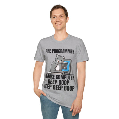 Funny I Are Programmer I Make Computer Beep Boop Cute Cat T-Shirt For Men Women T-Shirt