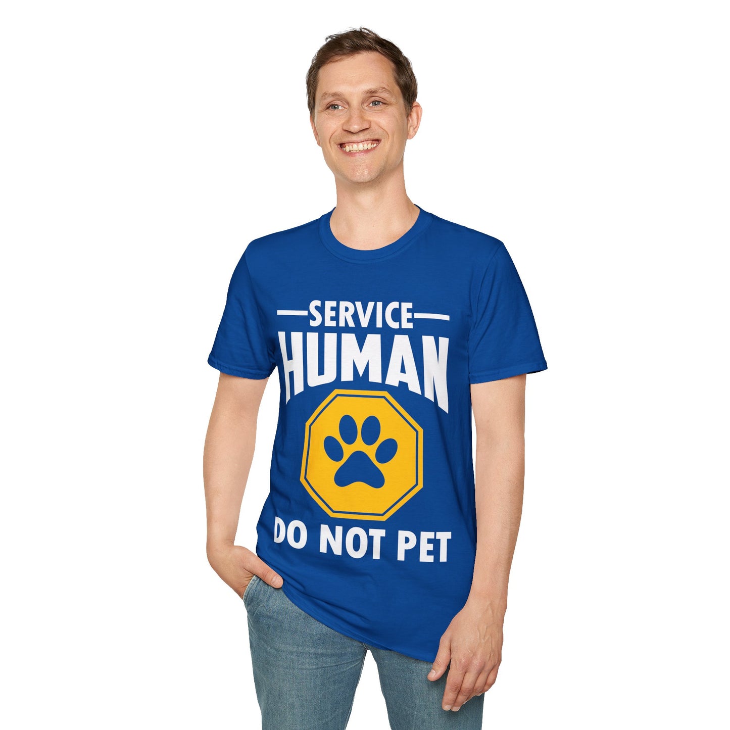 Funny Service Human Do Not Pet Dog Lover T-Shirt Men Women