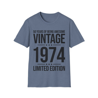 50 Year Old Gifts Vintage 1974 50 Years Awesome 50th Birthday T-Shirt