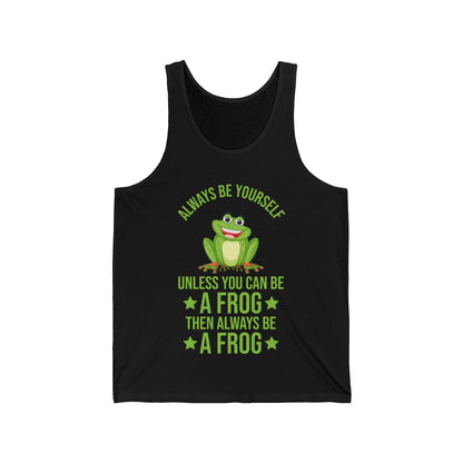 Frog Always Be Yourself Retro Vintage Men Women Amphibian Tank Tops