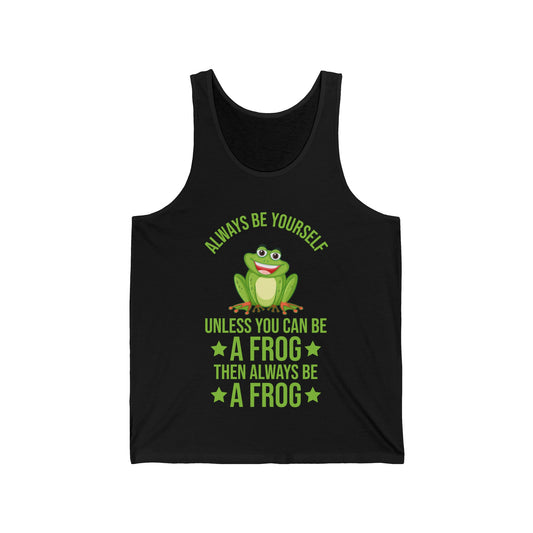 Frog Always Be Yourself Retro Vintage Men Women Amphibian Tank Tops