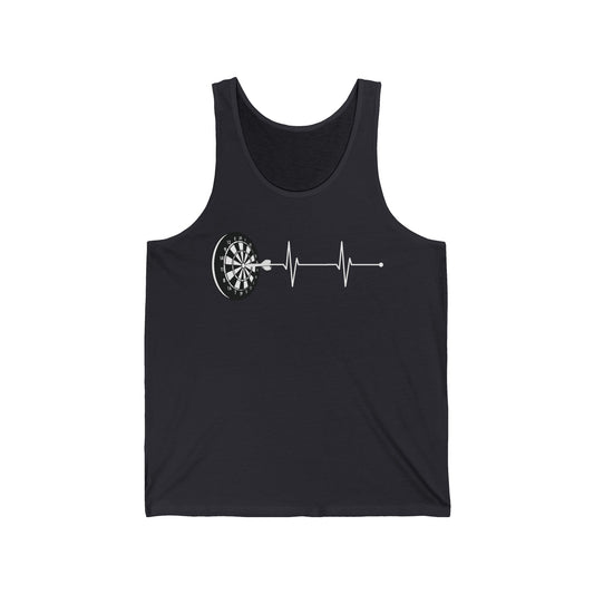 Cute Dart Heartbeat Dart Player Men Women Dart Board Lovers Tank Top