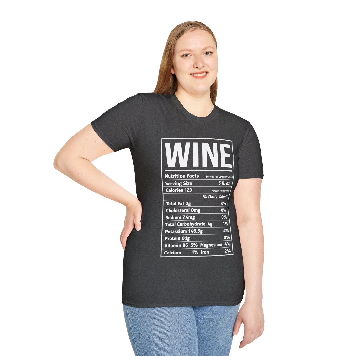 Wine Nutrition Facts Funny Family Matching Thanksgiving Christmas Drinking T-Shirt For Men Women