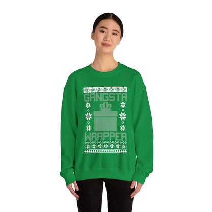 Gangsta Wrapper Funny Ugly Christmas Sweater Women Jumper Sweatshirt