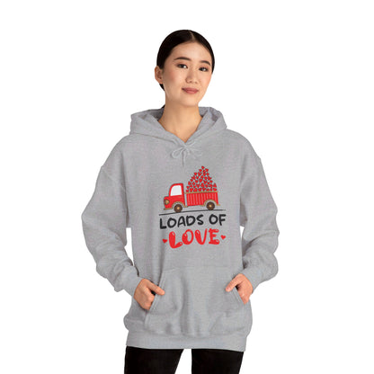 Funny Loads of Love Tractor Cute Valentines Day Truck Hoodie