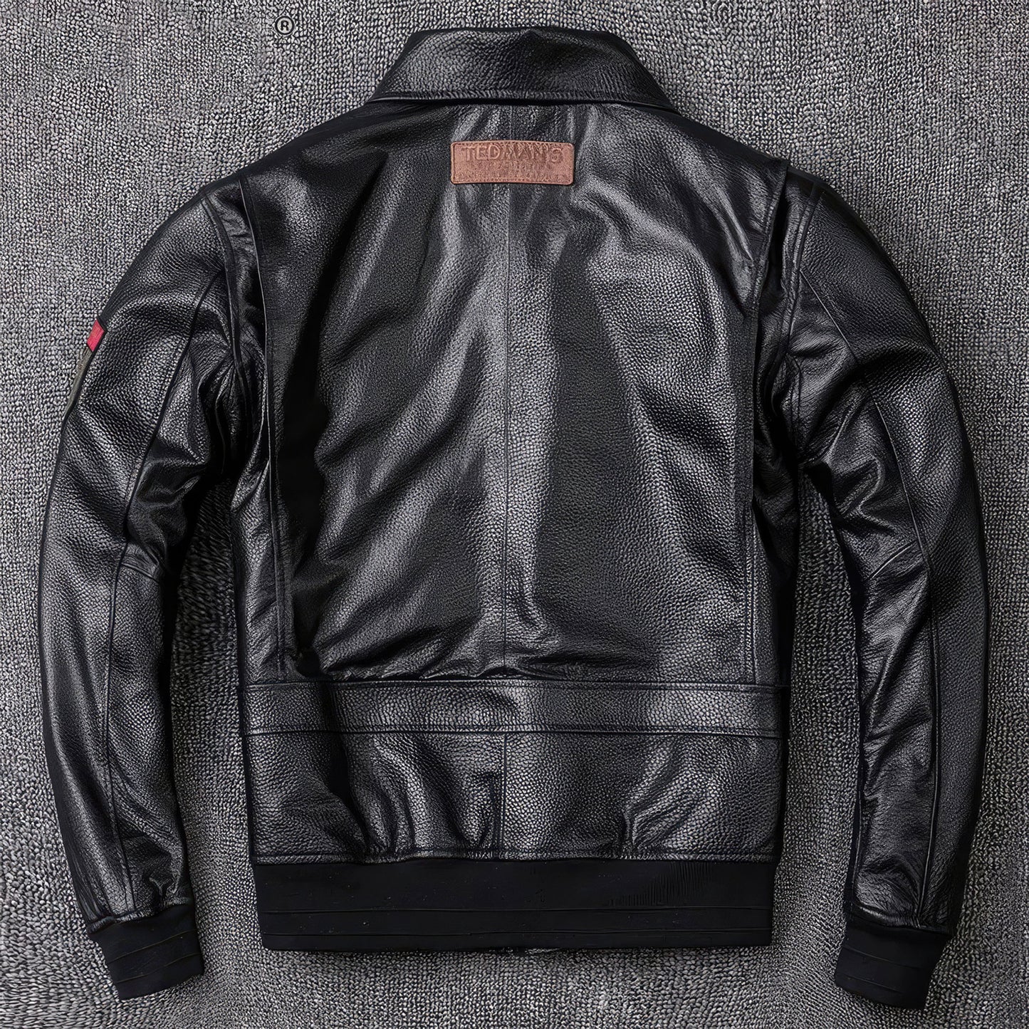 Men Sheepskin Coat Air Force Pilot Mens Genuine Motorcycle Cotton Outwear Real Leather Jacket