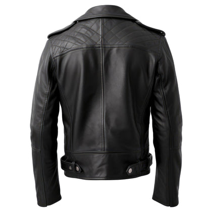 Mens Leather Jacket Black Lepal Blazer Punk Moto Motorcycle Biker Zipper Genuine Leather Jackets